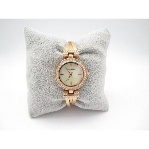 Women Anne Klein Crystals Quartz WR Analog Dial Causal Round Watch (G444) - Picture 6 of 10